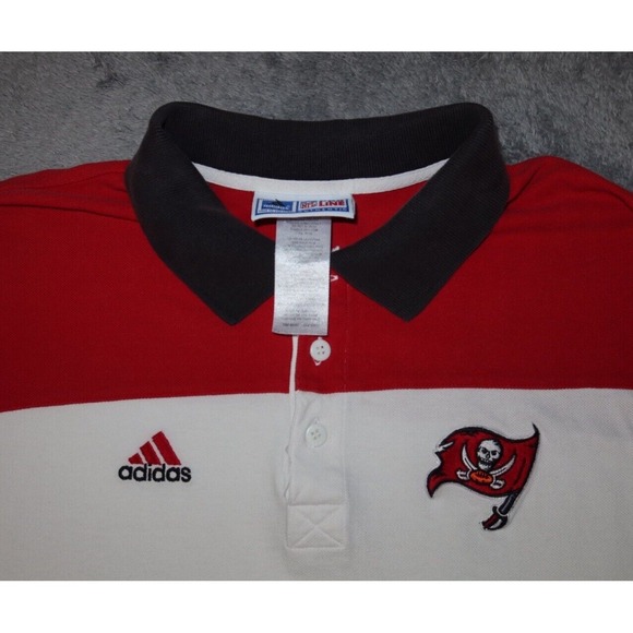 adidas Other - VTG 90s Buccaneers Adidas NFL Pro Line Authentic Men's SZ XL Short Sleeve Polo